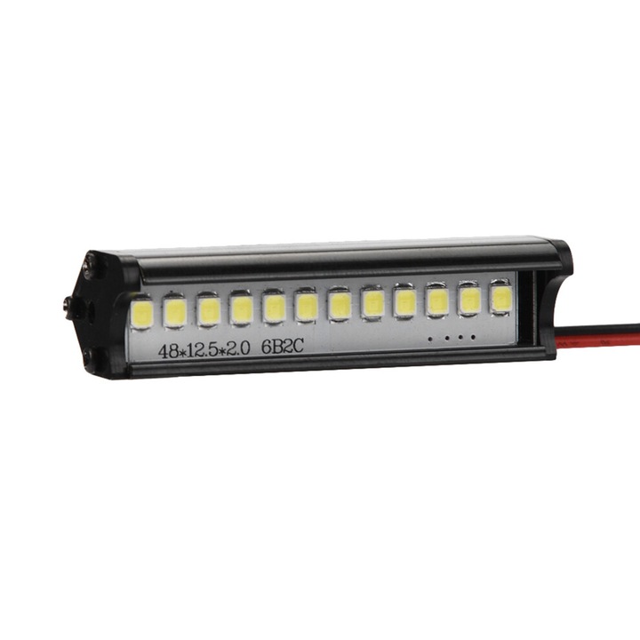 Bara LED RC 55mm crawler 1/10 TRX4/90046/90048/SCX10, LED lámpa, fém ház, nylon bilincsek, fekete, 1 db