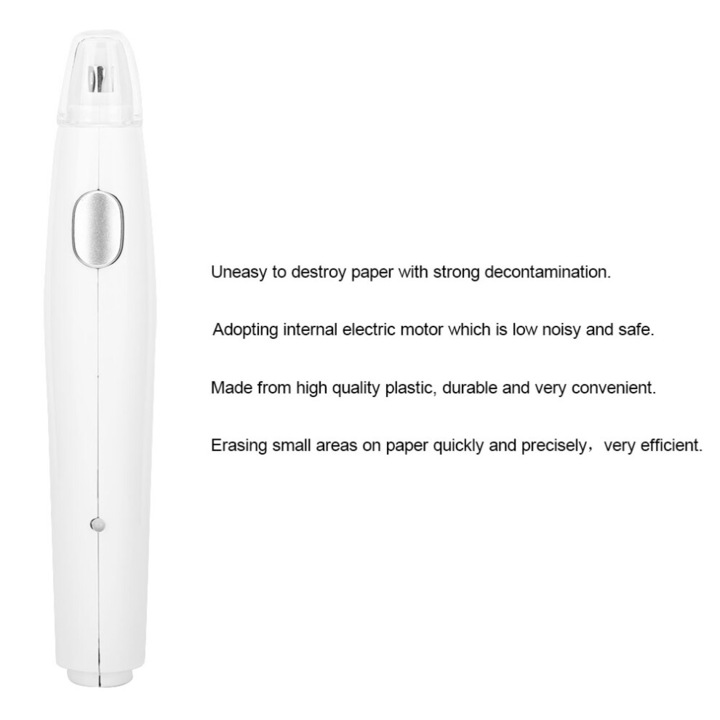 Radiera electrica reincarcabila USB cu 16 rezerve alb 121g
