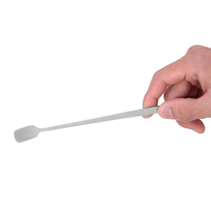 Lingura/lingurita inox cu maner lung, multifunctionala pentru cafea si ceai, rezistenta la rugina, argintiu, 25 cm, 1 buc