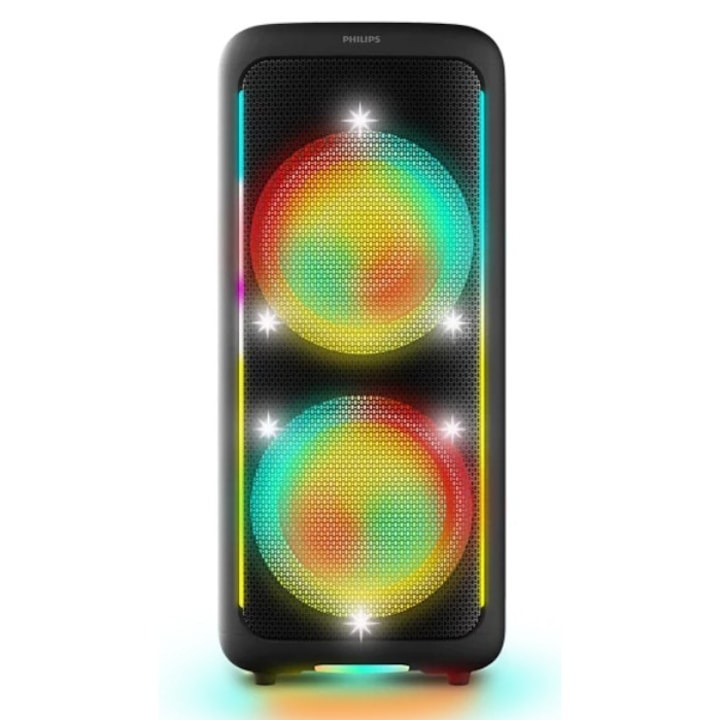 Sistem audio Philips TAX5000E/10, 100W, Bass+, TWS, Bluetooth 6.0, Auracast, USB, LED RGB light, IPX4, Autonomie 14h,Negru