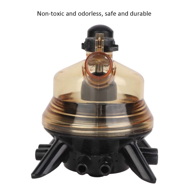 Piesa accesoriu pentru aparat de muls colector 150CC, din PC, non-toxic si durabil, capac transparent cu supapa de aer inchis, negru, 1 buc.