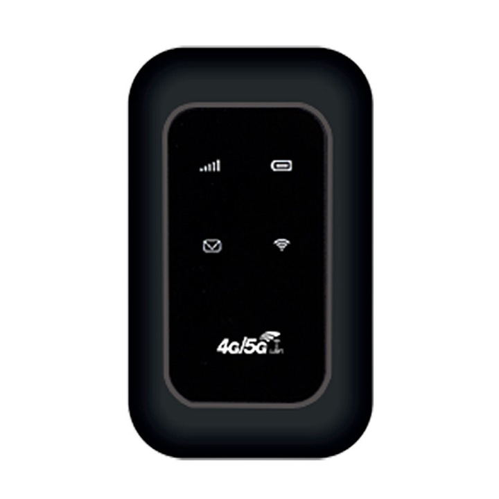 Hordozható 4G LTE vezeték nélküli router, SIM, fekete
