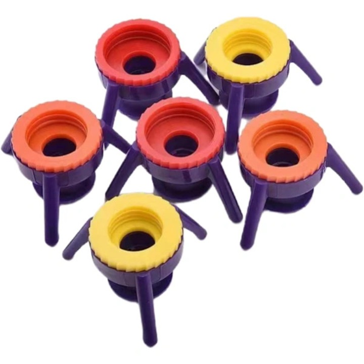 Set 6 capace inversate pentru sticle, multiplu, 3 dimensiuni, multicolor, 2.3x2.7x3.2cm