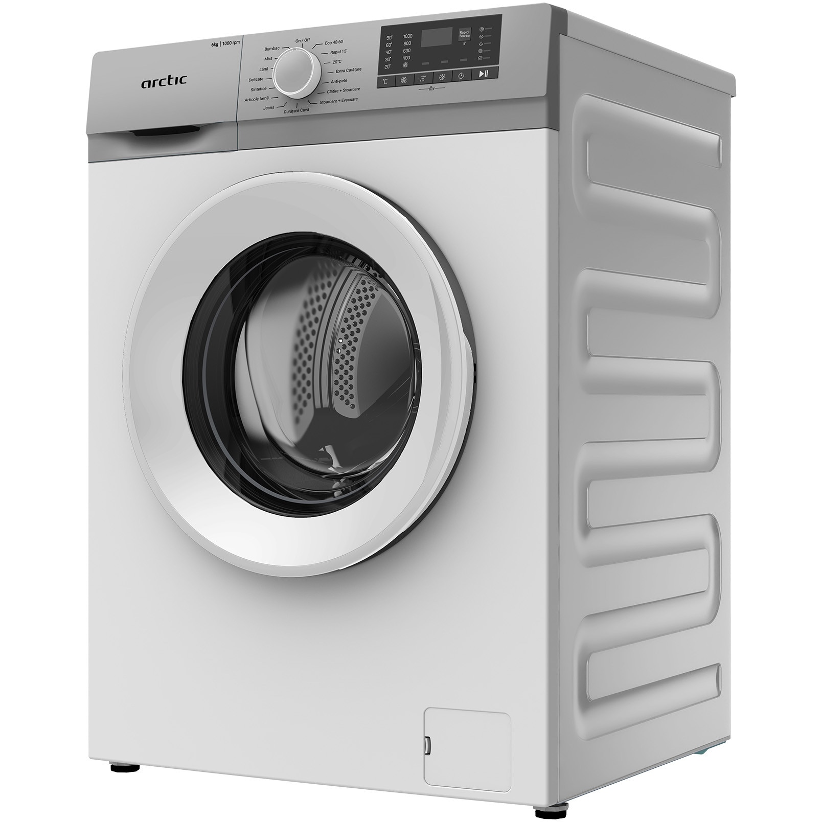 Masina de spalat rufe slim Arctic B1WFK2604WEE, 6 kg, 1000rpm, Clasa D, alb