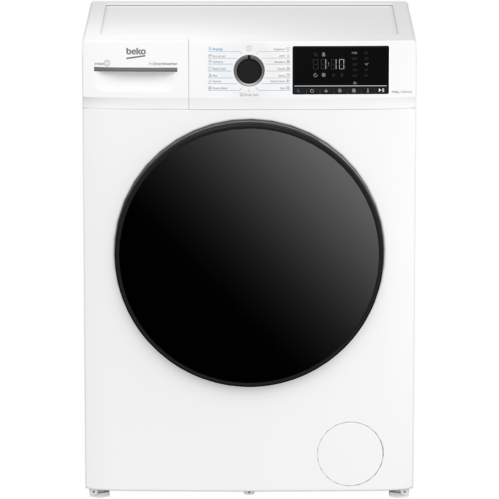 Masina de spalat rufe cu uscator Beko BMM5DFO5741W, Clasa D, SteamCure, 7/5 kg, 1400 rpm, Alb
