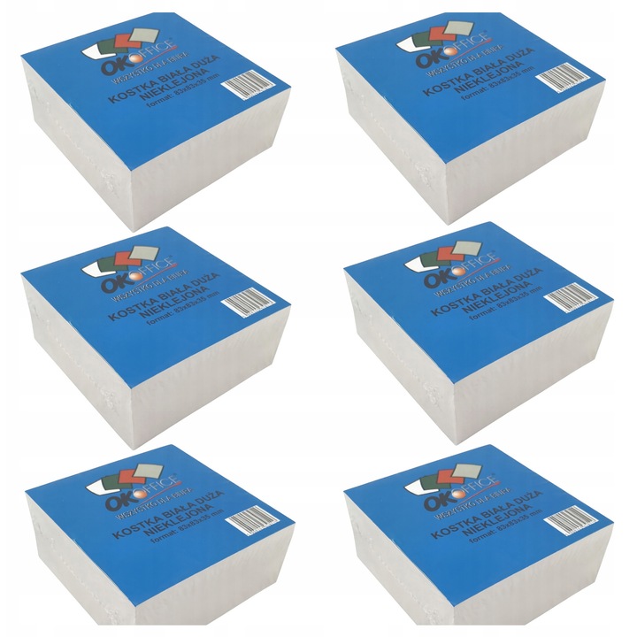 OK Office fehér jegyzettömb 83x83x35mm 70g/m2
