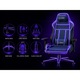 Геймърски стол Lorgar CHA41 Advanced Ergonomic, материал против петна, Черен/Лилав