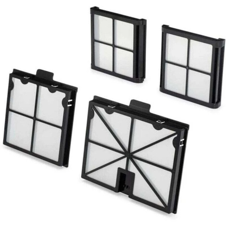 Cartus filtru fin compatibil cu Dolphin Liberty 9991468-assy, 100 micron, cu arc, pentru colectare insecte, pamant si resturi, negru/alb