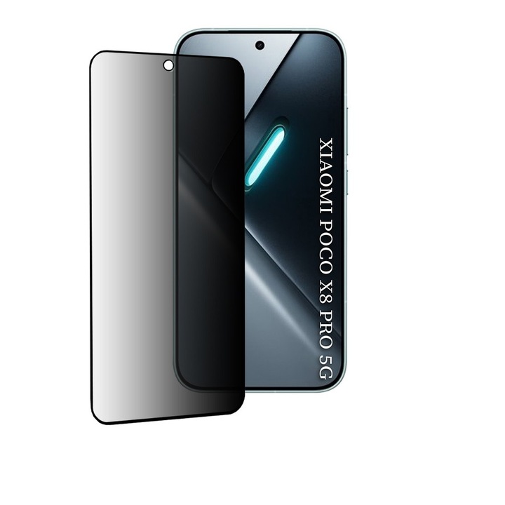 Honor 600 Lite-tal kompatibilis védőfólia, Stef's Cat, 111D Privacy Full Glue, fekete