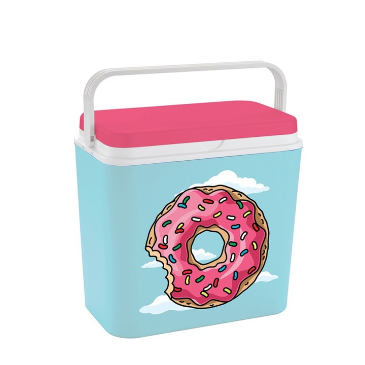 Lada frigorifica ATLANTIC Donut, 30 litri, pasiva, cu racire, fara BPA, multicolora