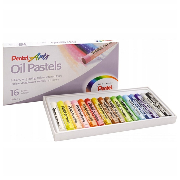 Pentel olajpasztell ceruza készlet, 16 iskolai szín