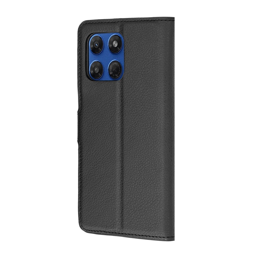 Husa pentru Motorola Moto G37 / G37 Power / G47 Tip Carte DaDen®, Leather Folio, Functie de Stand, Calitate Premium, Antisoc, Protectie Sporita, Negru