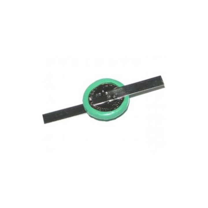 Acumulator NiMH / baterie reincarcabila Varta V18HRT, 18 mAh, 1.2 V, cu lamele de lipit, verde, 2,25x11,5 mm