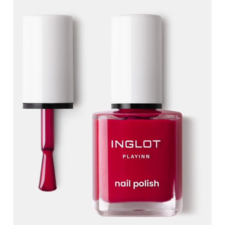 Lac de unghii / oja Inglot PLAYINN 132, uscare rapida, finish lucios, rezistent la ciobire, roz, 15 ml