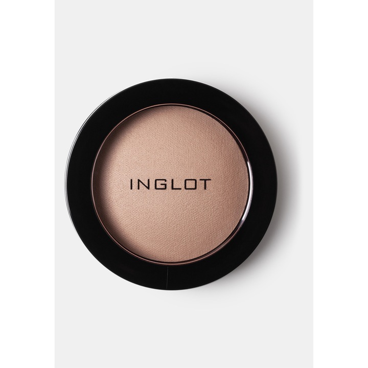 Bronzer/pudra bronzanta Inglot Bronzie Cheeks Face, cu textura catifelata, multifunctional pentru obraji si pleoape, maro, 5.6 g