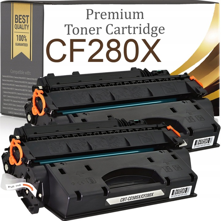 Prémium kompatibilis toner & Ink CF280X (80X) XL HP LaserJet Pro 400 M401/M425 nyomtatóhoz, kapacitás 2 x 7000 oldal, fekete, 2 db-os szett.