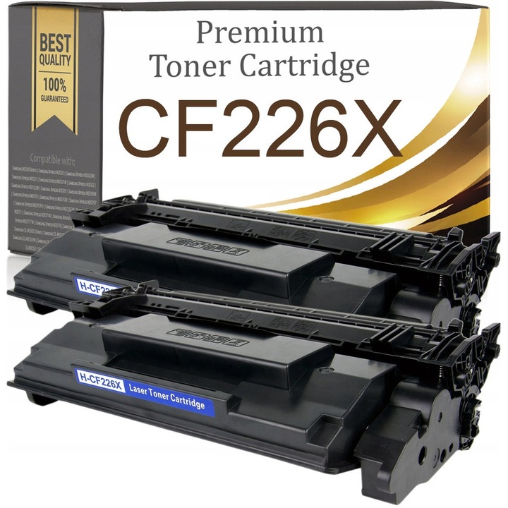 2 db kompatibilis Premium Toner & Ink CF226X toner szett (ZMEZ7DV2K), nagy kapacitású ~9000 oldal patrononként, fekete, 2 x 9000 oldal