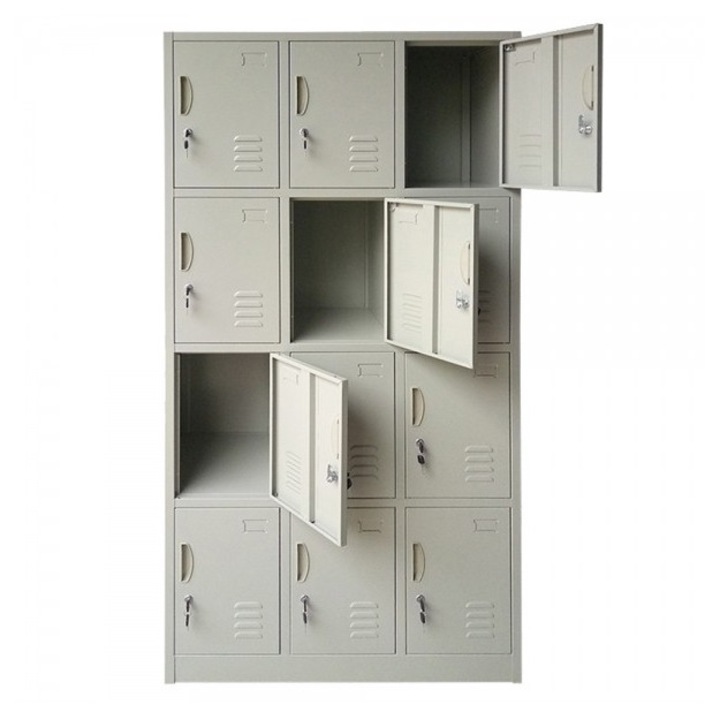Dulap vestiar metalic Asamblat pentru valori cu 12 compartimente, 1000x500x1800 mm (LxlxH), PLUS