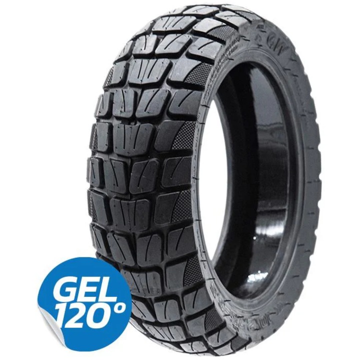Cauciuc tubeless cu gel 10x2.75-6.5 off-road pentru trotineta electrica Kukirin G2 Master, Kukirin G3, Kukirin G2 Ultra, Kukirin G2, Kukirin M4 Max, Kamikaze, eWheel, Negru