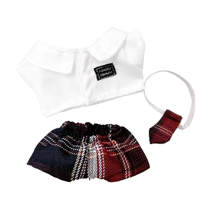 Haine papusa 17cm set 2 piese multicolor