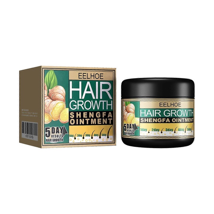 Crema pentru par EELHOE Ginger, anti-cadere, hidratanta si hranitoare cu extract de ghimbir, negru, 1 buc