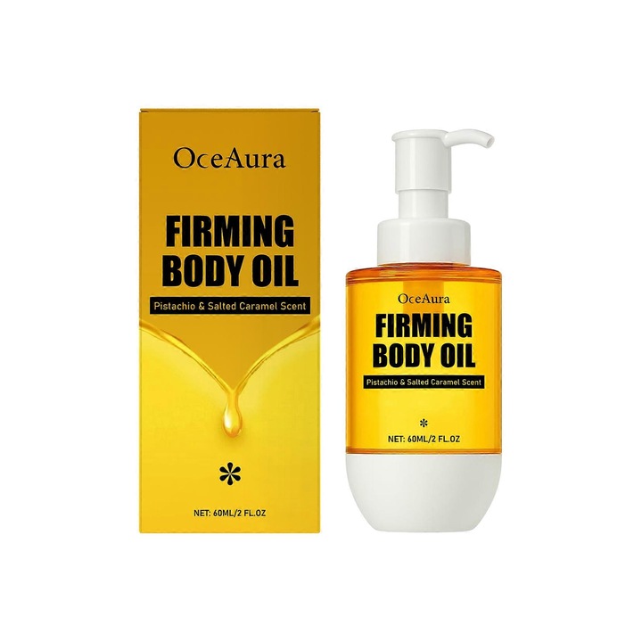 Ulei corporal OceAura, set 2 bucati, hranitor, cu ulei de fistic si caramel, 200ml