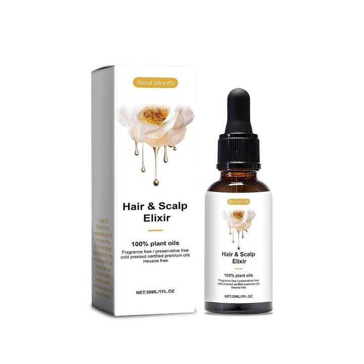 Ser tratament par West Month, ser cu ulei de argan si extracte, 30 ml