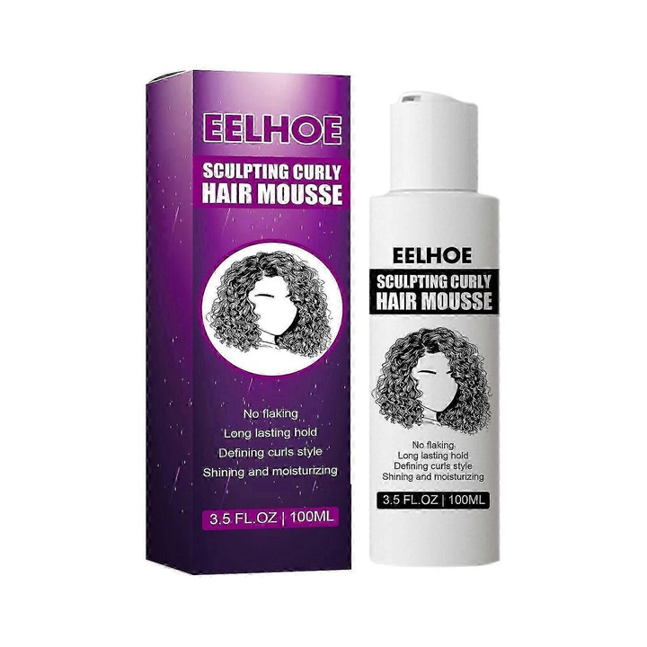 Spuma pentru par cret EELHOE, definire si hidratare, 100ml