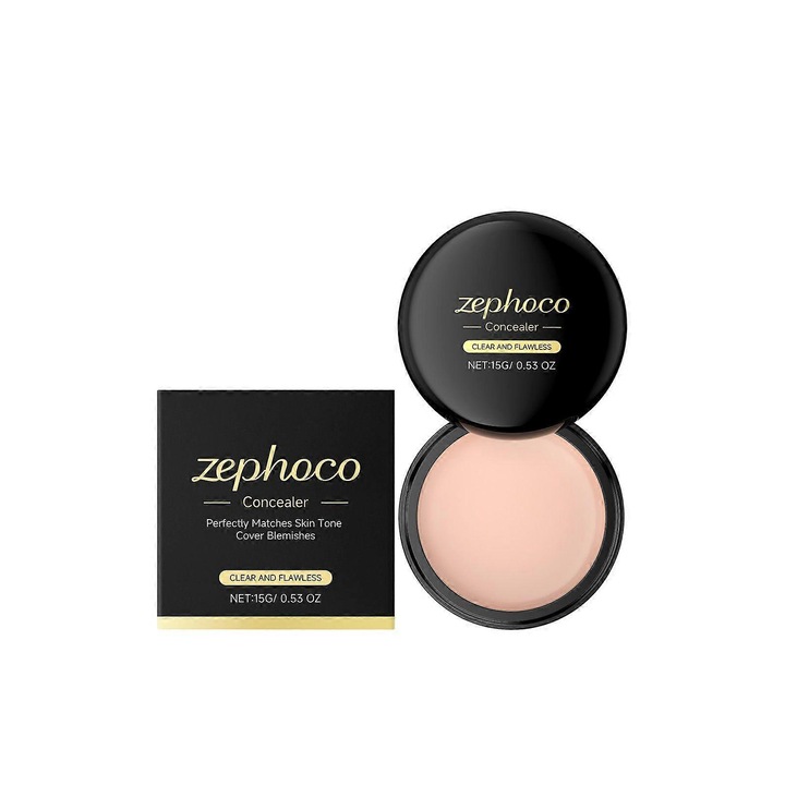 Paleta corectoare Zephoco Natural Skin (concealer), acoperire naturala si de lunga durata, minimizeaza porii, 15 g