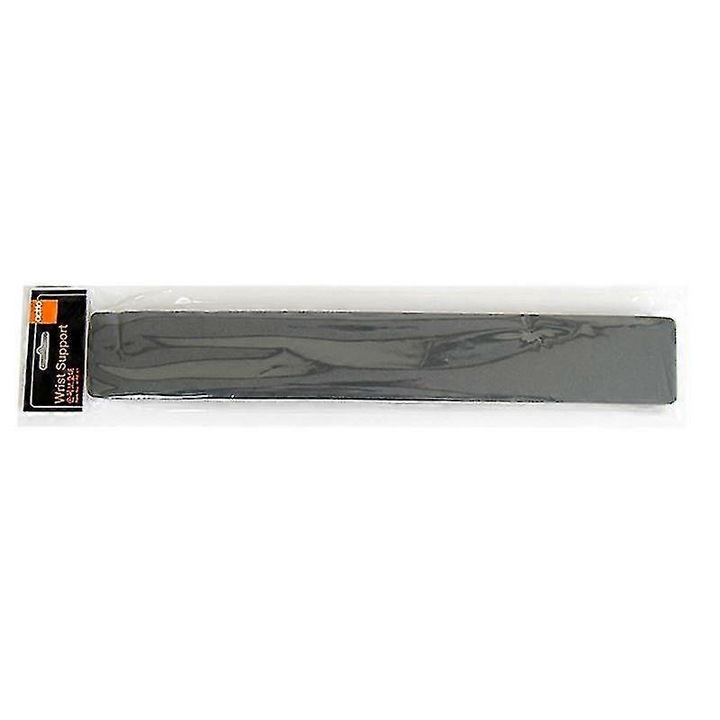 Billentyűzet csuklótámasz, ergonomikus billentyűzetpárna, gumiból, memóriahabos és csúszásmentes, fekete, 450x65x15mm, 1 db