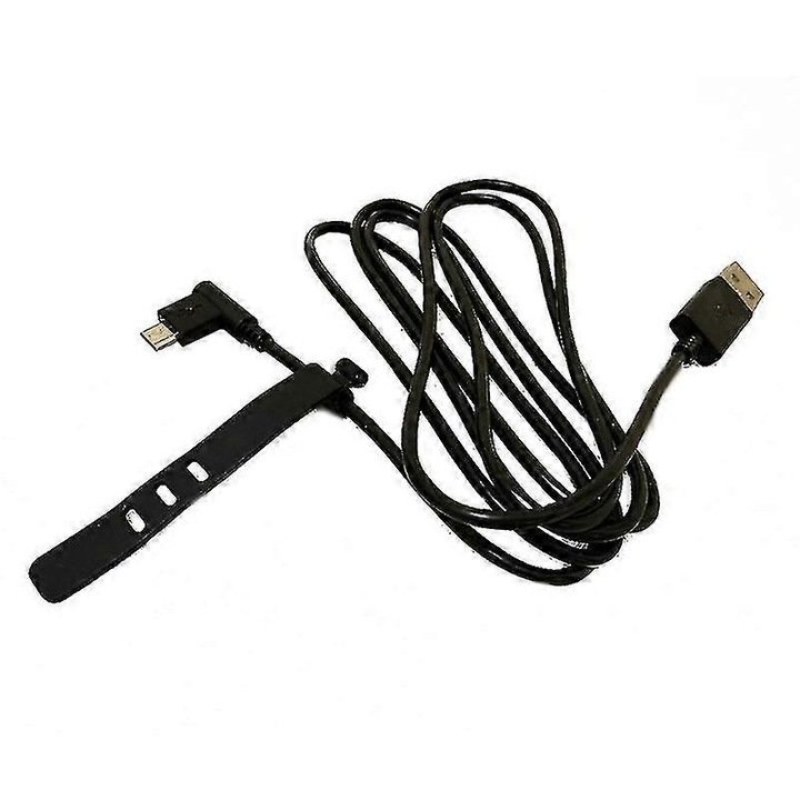 USB kábel Wacom táblagéphez, kompatibilis CTL4100/CTL6100/CTL471/CTL671/CTL472/CTL672/CTL490/CTL690/CTH480/CTH680, tápellátáshoz és adatátvitelhez, 90°-ban hajlított micro-USB csatlakozó, fekete, 1.5m, 1 db