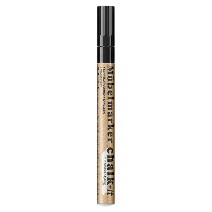 Dekoratív krétafilc Chalk-it, fekete, 10ml, vízálló