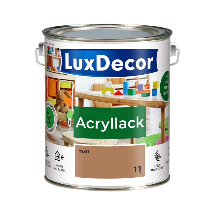 LUXDECOR matt akrilfesték 2,2L világosbarna