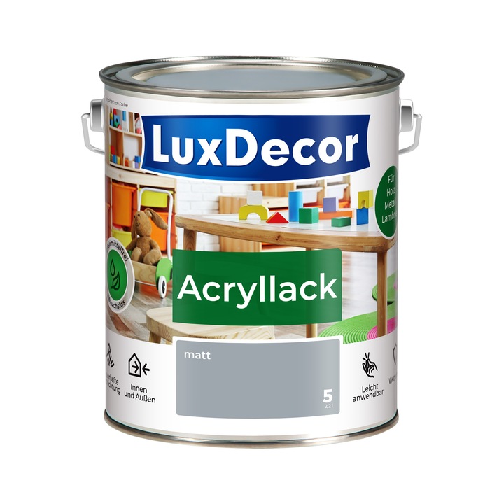 LuxDecor matt akril lakk időjárásálló 2.2L világoskék