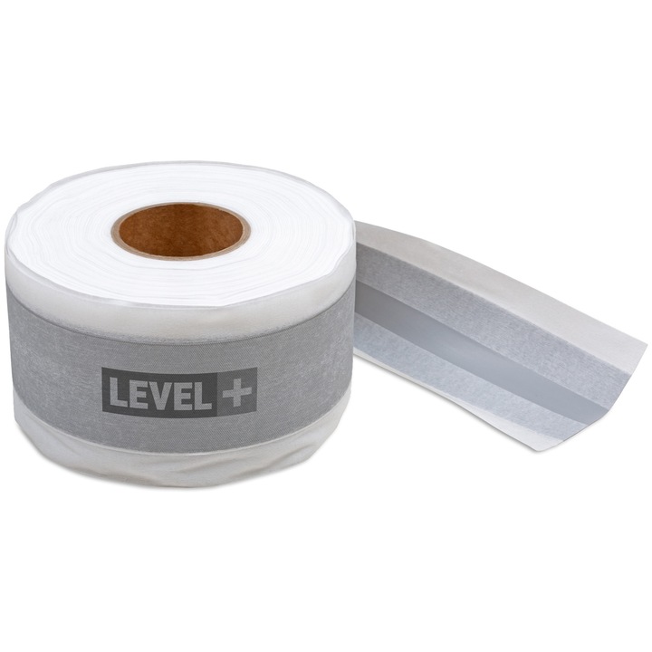 LEVEL+ tömítőszalag vízszigeteléshez, Dichtband L+G05 SE 120/70/20, 20 mm-es táguló zónával, poliészter szövet erősítéssel, lúgálló, szürke, 1 m