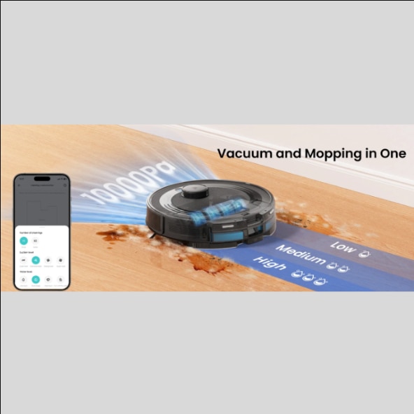 Aspirator robot Lefant M210 Pro, putere de aspirare de 2200 Pa, control prin aplicatie WiFi si Alexa, autonomie de 120 de minute, functie de curatare a parului de animale fara incurcaturi, M210 Pro alb