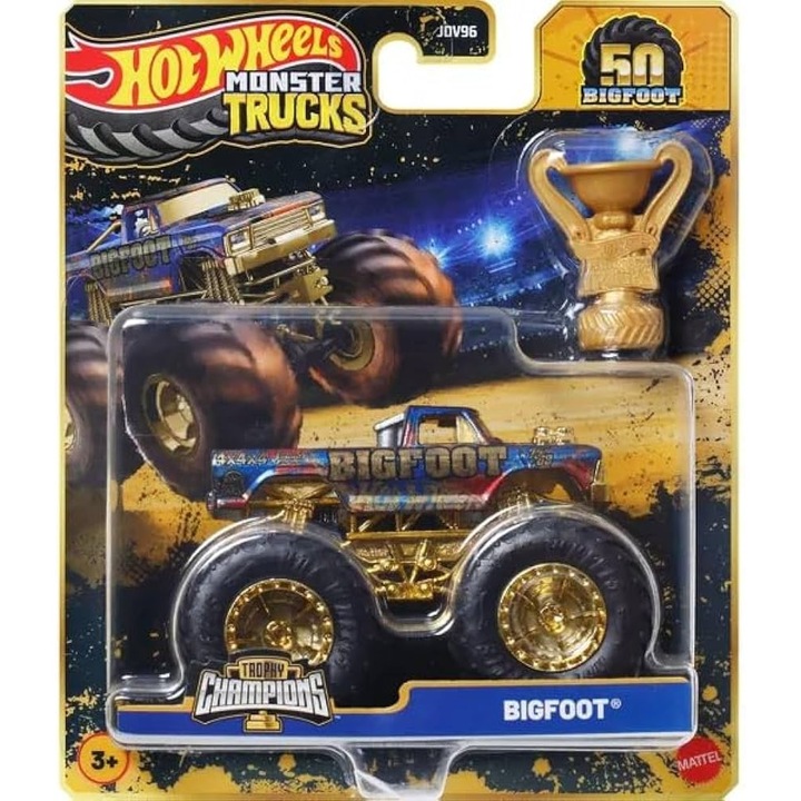 Masinuta Hot Wheels Monster Trucks Trophy Champions - Bigfoot