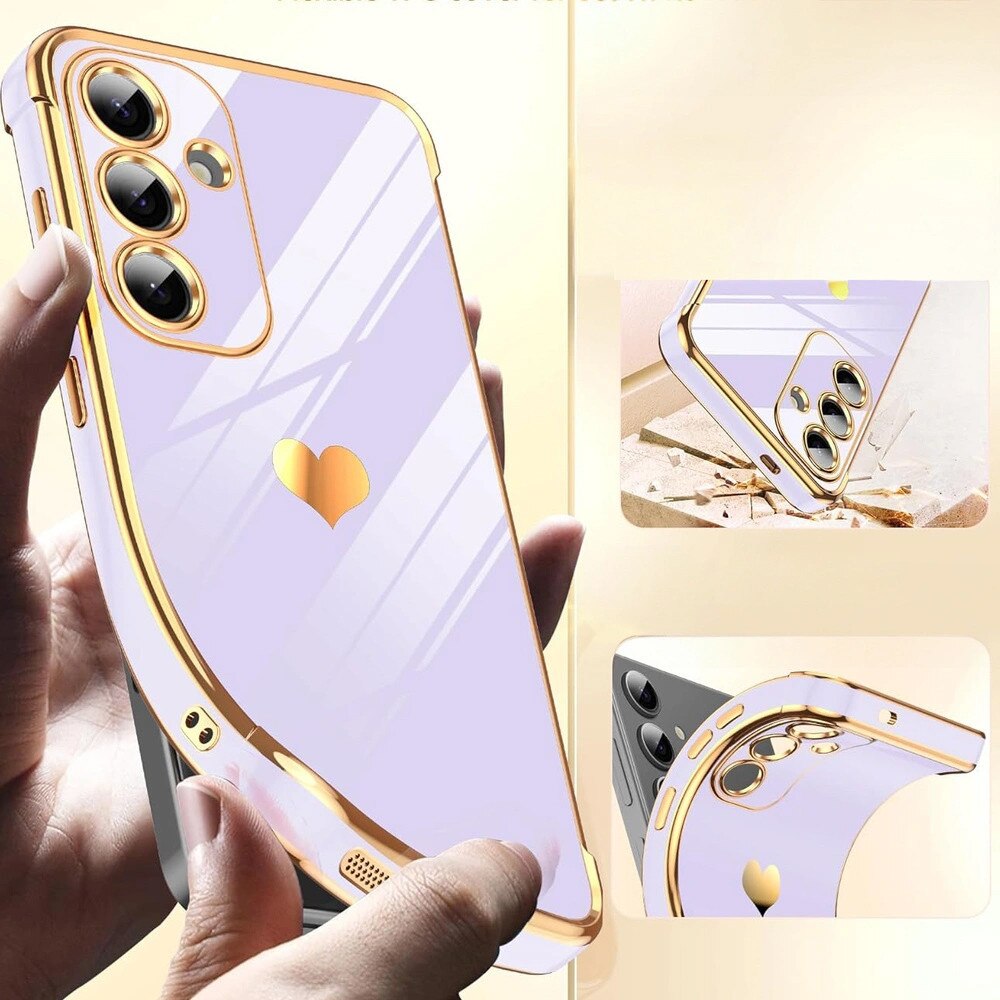 Husa telefon XGSM Electro heart, violet, 5G, slim, protectie completa, Samsung Galaxy A57