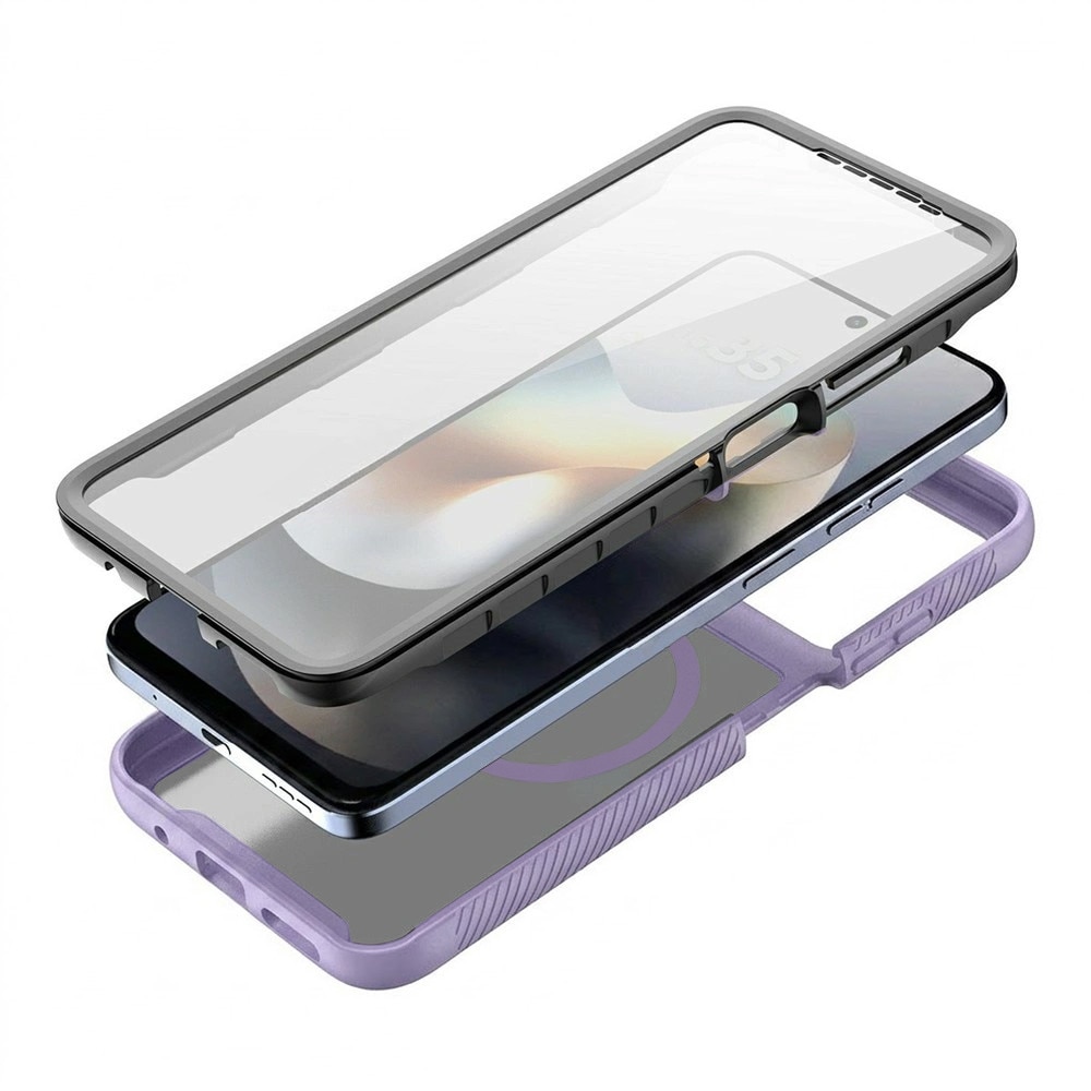 Husa telefon ERBORD Motorola Moto G17 Power G17 G15 Power E15 G05, protectie 360, mov, 3in1, 4G