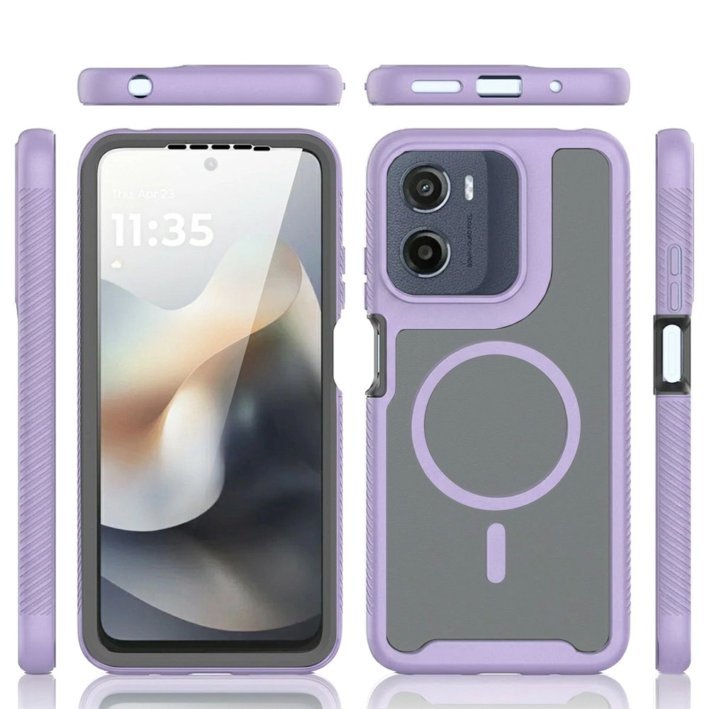 Husa telefon ERBORD Motorola Moto G17 Power G17 G15 Power E15 G05, protectie 360, mov, 3in1, 4G