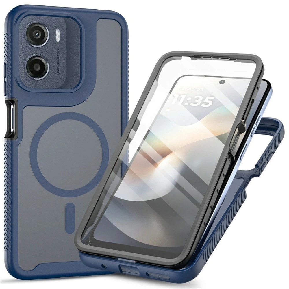 Husa telefon ERBORD Motorola Moto G17 Power G17 G15 Power E15 G05 albastru 3in1 360° protectie