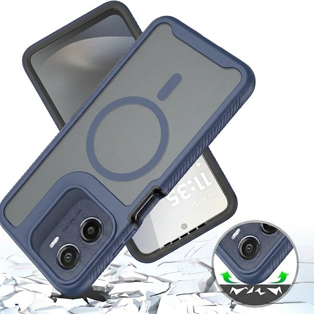 Husa telefon ERBORD Motorola Moto G17 Power G17 G15 Power E15 G05 albastru 3in1 360° protectie
