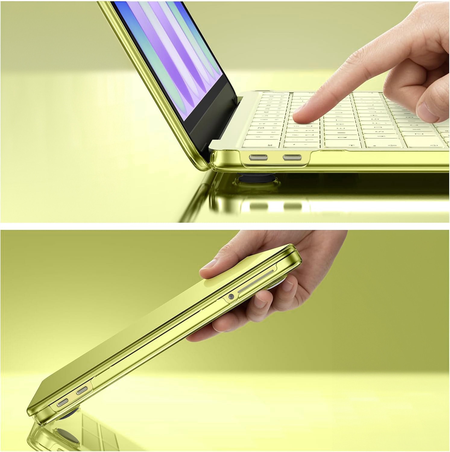 Husa hard case XGSM Pentru MacBook Neo 13 verde slim 13inch