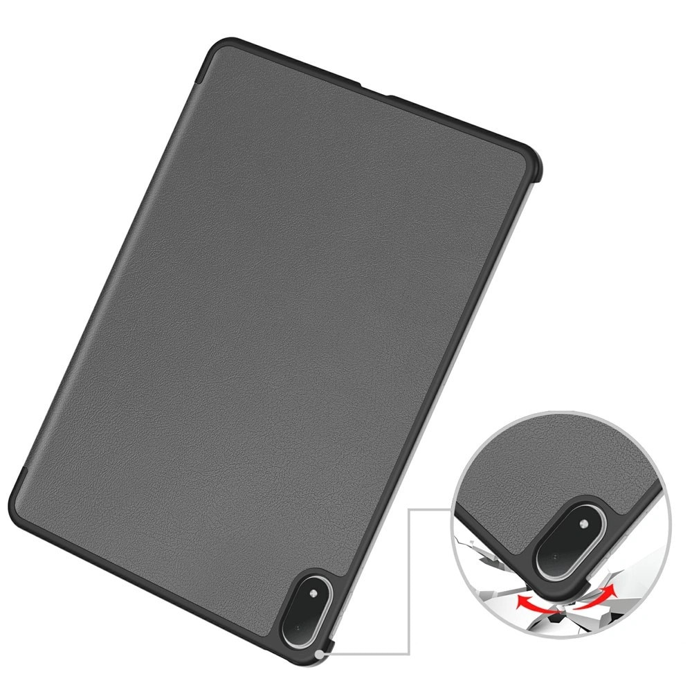 Etui cu clapeta XGSM Smartcase compatibil OnePlus Pad 3/OnePlus Pad 2 Pro/Oppo Pad 4 Pro, din PU, microfibra si PC, cu suport reglabil si functie de trezire si adormire automata, gri, 1 buc