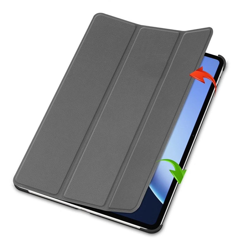 Etui cu clapeta XGSM Smartcase compatibil OnePlus Pad 3/OnePlus Pad 2 Pro/Oppo Pad 4 Pro, din PU, microfibra si PC, cu suport reglabil si functie de trezire si adormire automata, gri, 1 buc