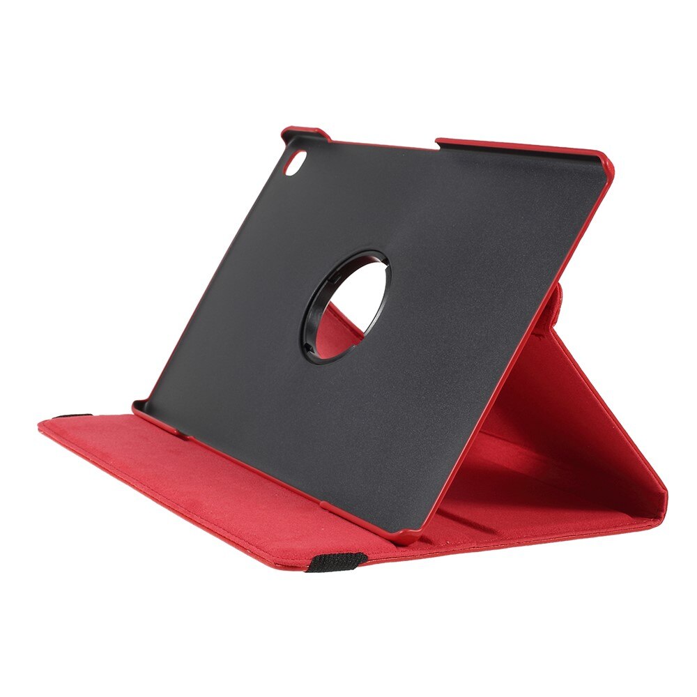 Husa etui XGSM pentru Samsung Galaxy Tab S6 Lite TB330FU 10.95, rotativa 360°, din piele ecologica cu suport incorporat, rosu, 1 buc