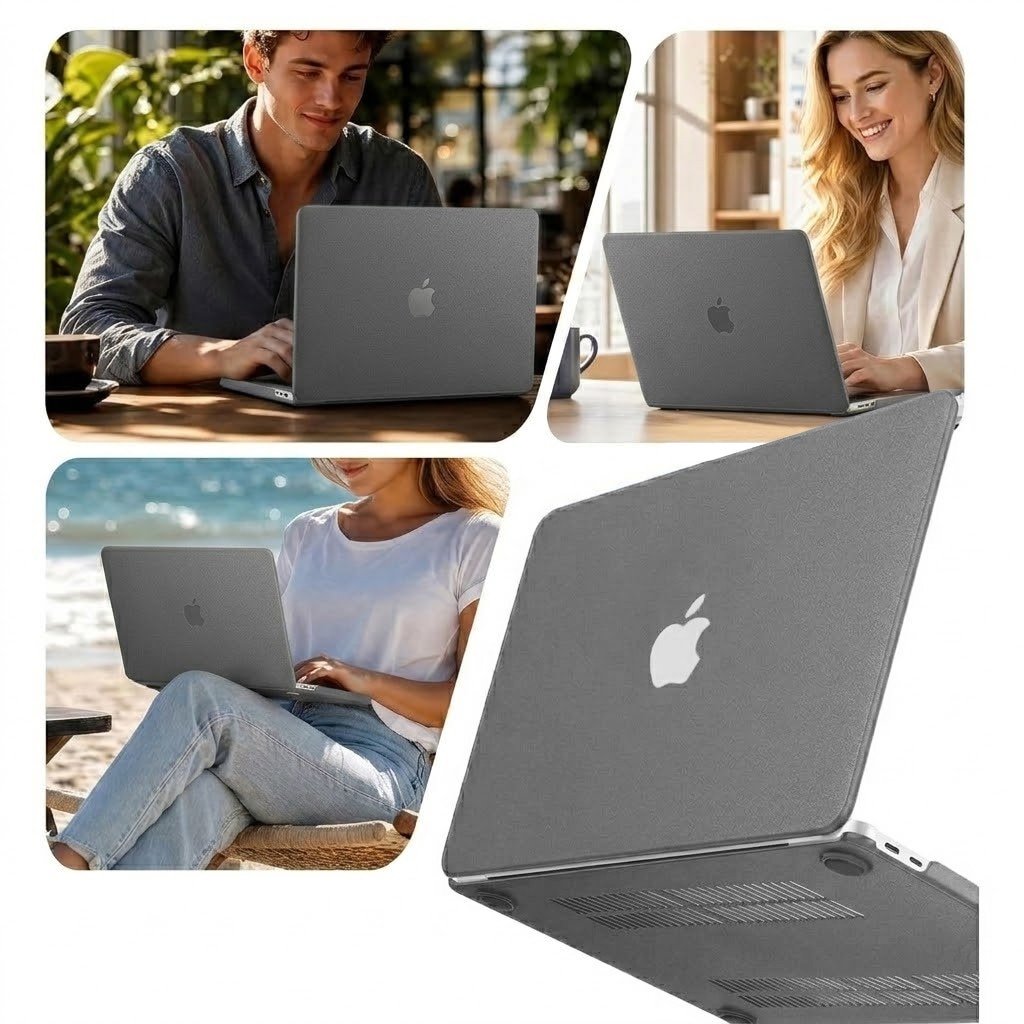 Husa Hard Case XGSM Quicksand pentru MacBook Neo 13, gri, 13inch
