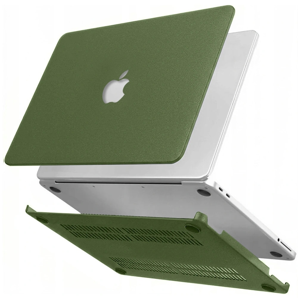 Carcasa/Etui XGSM Quicksand Hard Case compatibil cu MacBook Neo 13 A3404, din PC dur, cu textura granulata si protectie anti-zgarieturi, verde, 1 buc