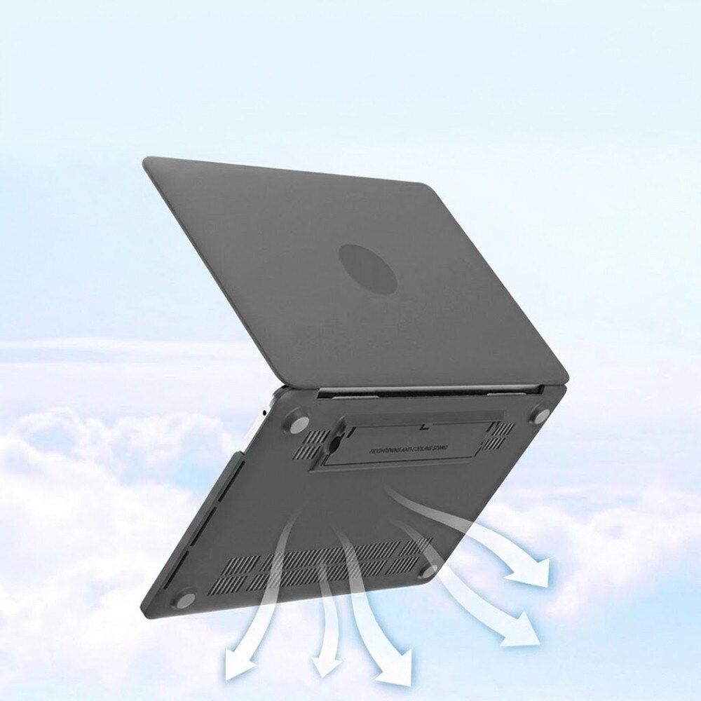 Husa Hard Case XGSM Pentru MacBook Neo 13 cu suport pliabil negru