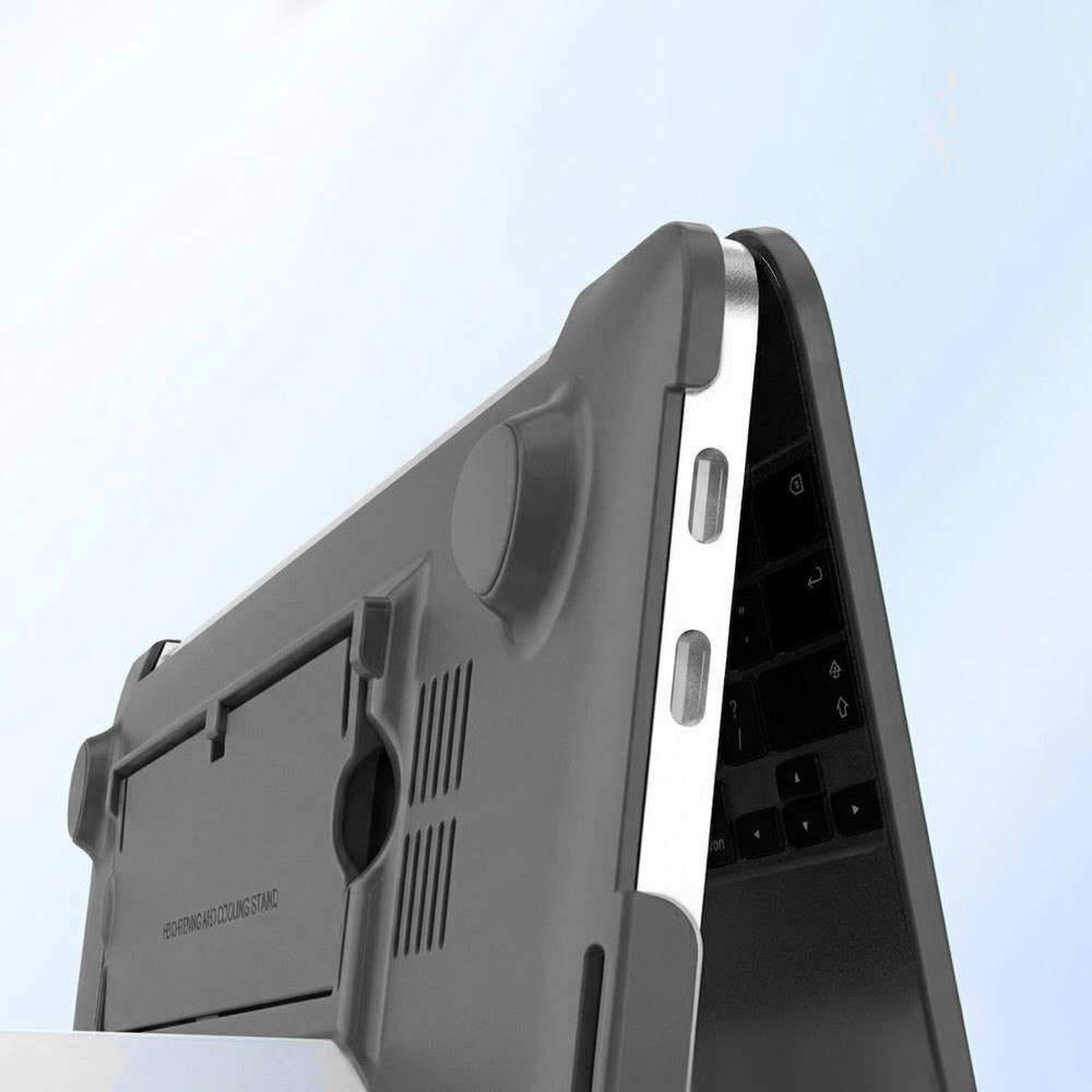 Husa Hard Case XGSM Pentru MacBook Neo 13 cu suport pliabil negru
